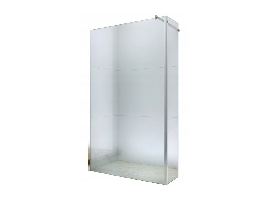 Kúpeľňová pevná zástena maxmax WALK-IN PLUS 120 + 30 cm - chrómová