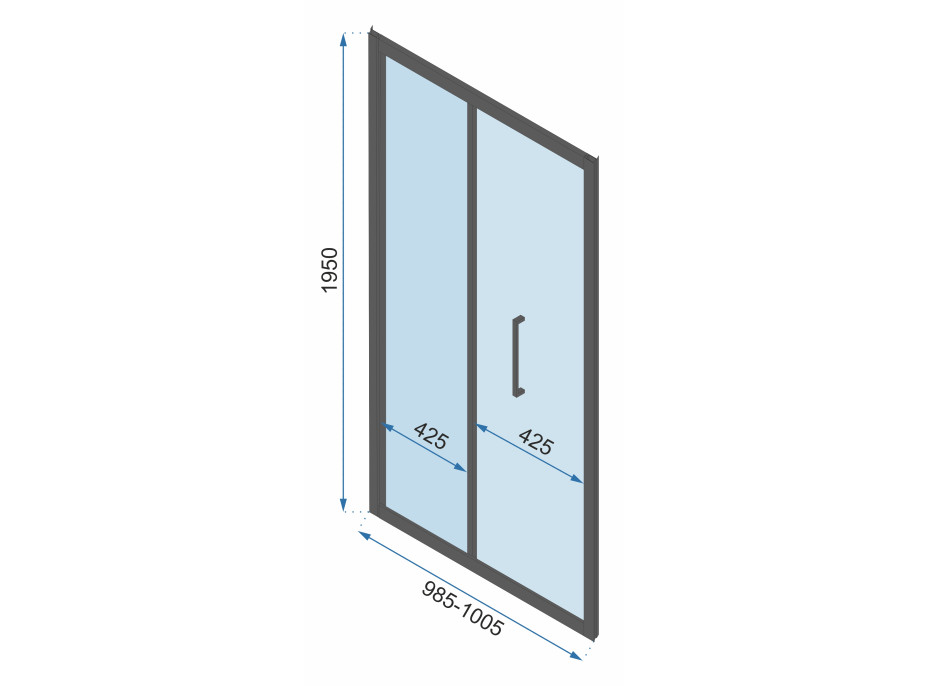 Sprchovací kút MAXMAX Rea RAPID fold 100x90 cm - čierny