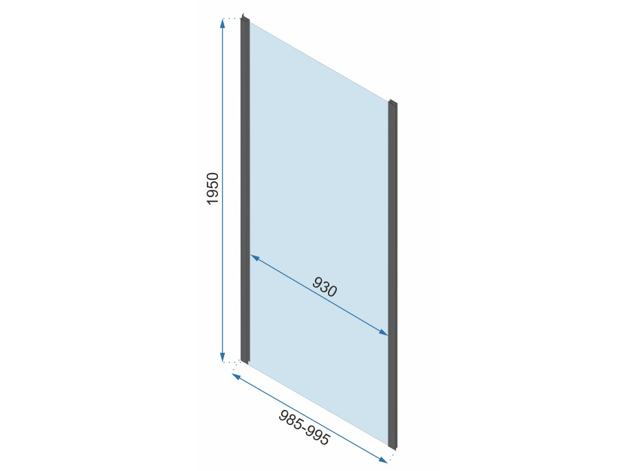 Sprchovací kút MAXMAX Rea RAPID fold 80x100 cm - čierny