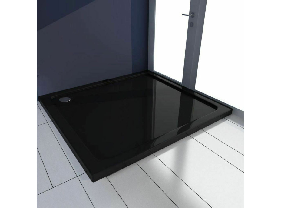 Sprchová vanička MAXMAX Rea SAVOY 80x100x6 cm + sifón - čierna