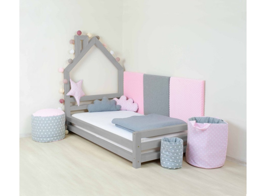 Detská dizajnová posteľ z masívu 200x90 cm DOMČEK 2