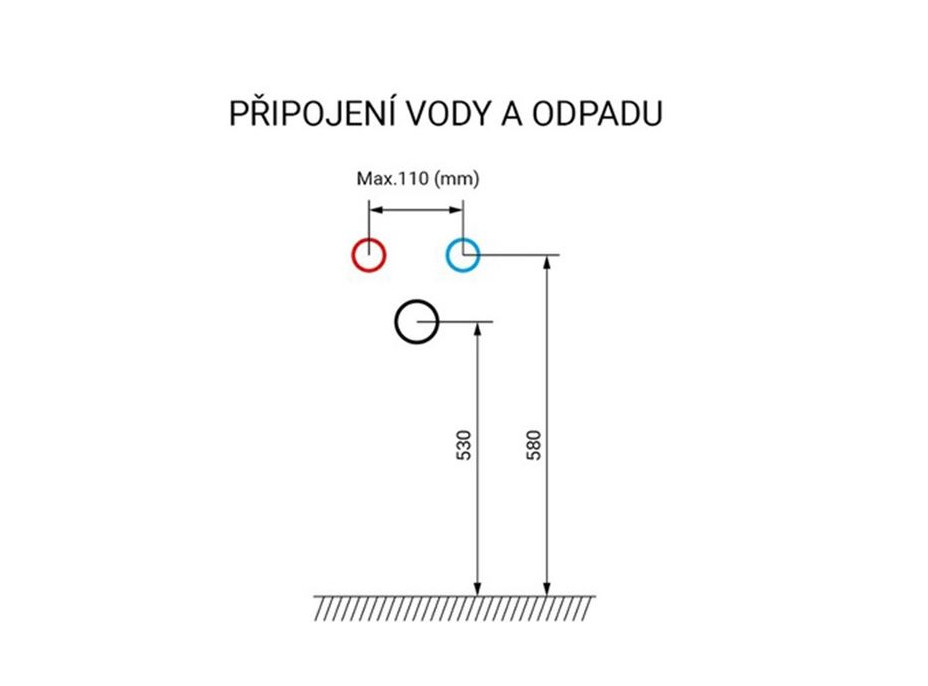 Kúpeľňová skrinka s keramický umývadlom 120 cm, biela