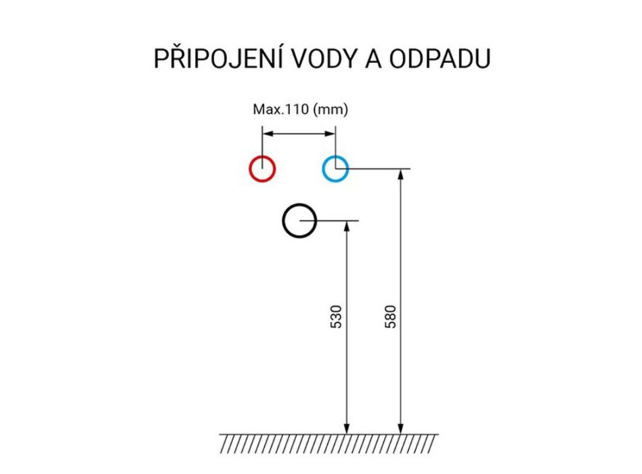 Kúpeľňová skrinka s keramickým umývadlom, biela, 50 cm