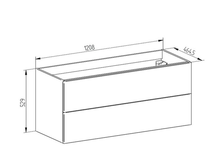 Kúpeľňová skrinka s keramický umývadlom 120 cm, biela