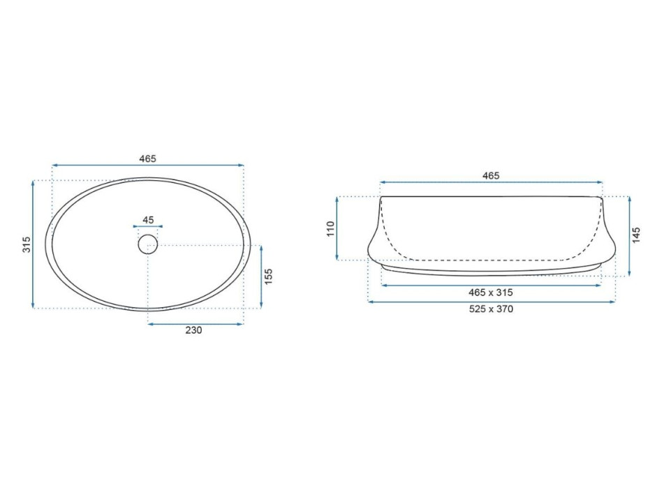 Keramické umývadlo MAXMAX Rea ANGELA - biele
