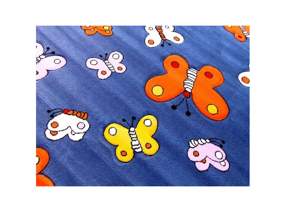 Detský koberec BUTTERFLY blue