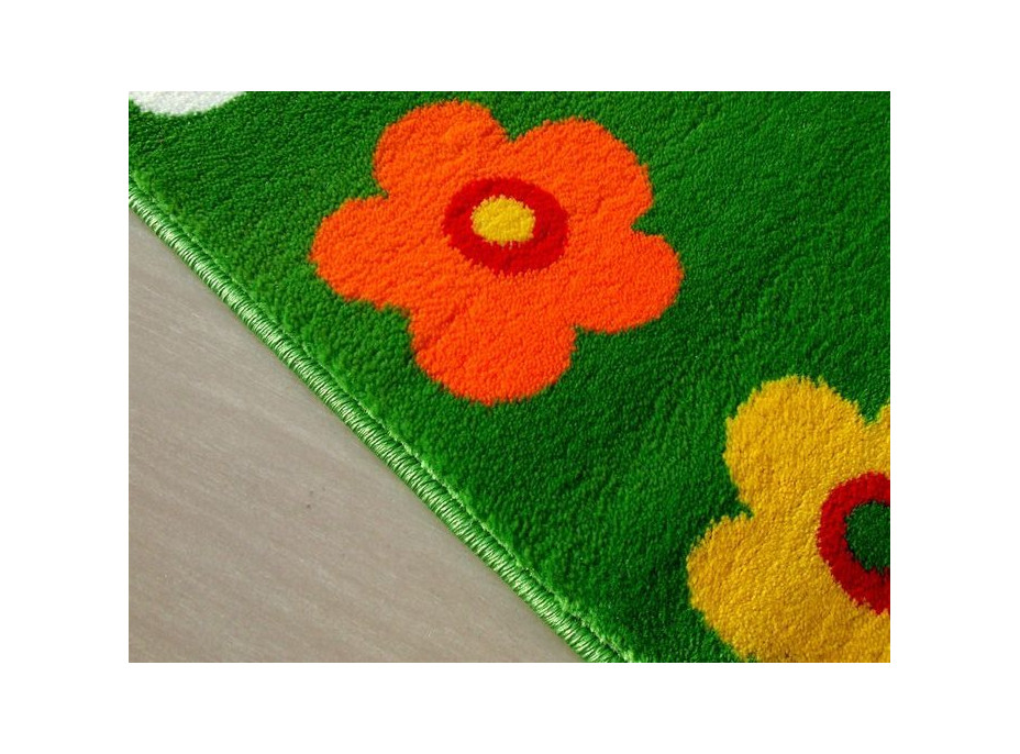 Detský koberec FLOWER - green
