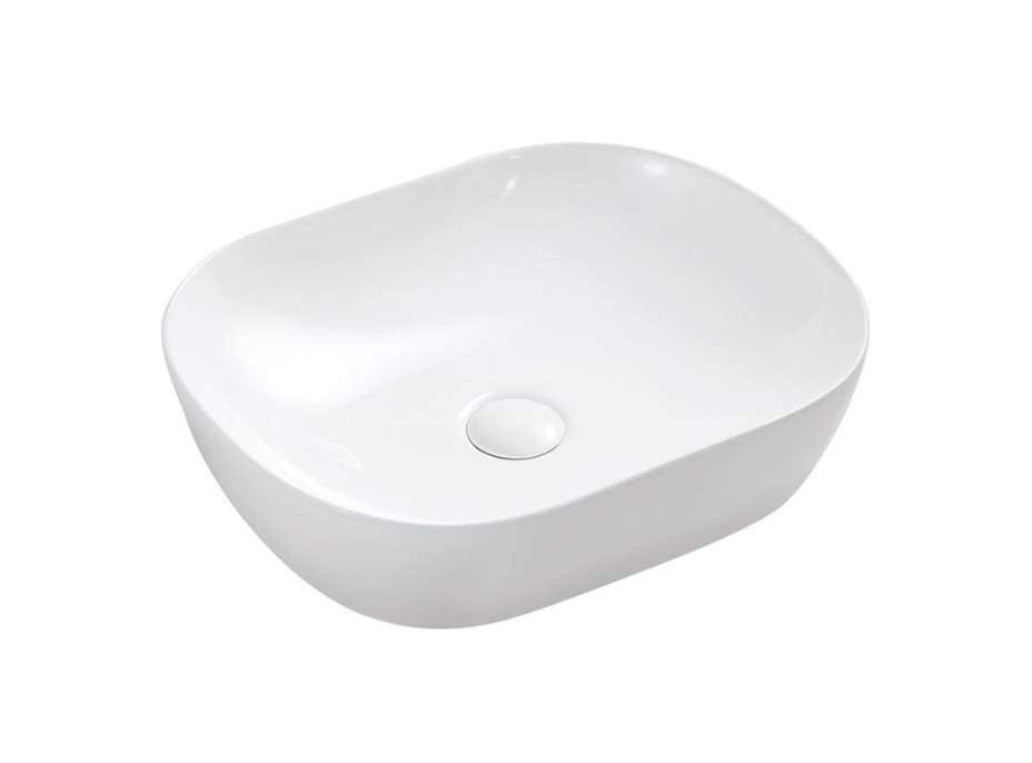 Umývadlo na dosku bez prepadu, 465x375x115 mm, okrúhle, keramické