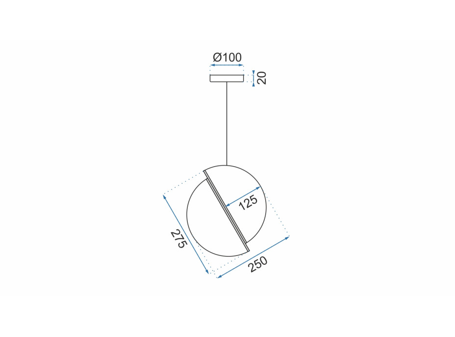 Stropné svietidlo APP481-1CP - biele / zlaté