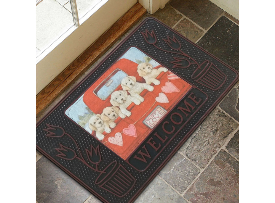 Rohožka "Welcome" - šteňatá - 40x70 cm