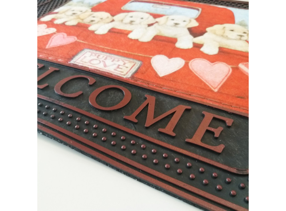 Rohožka "Welcome" - šteňatá - 40x70 cm