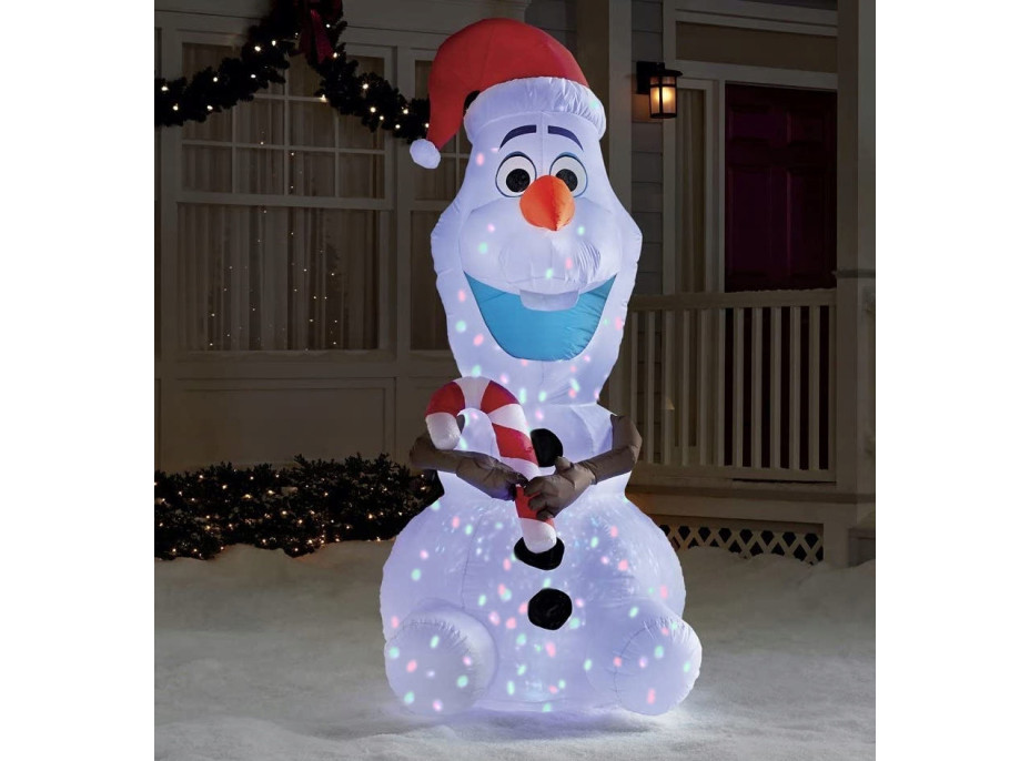 Vianočný nafukovacie snehuliakom 190 cm so zabudovaným LED projektorom