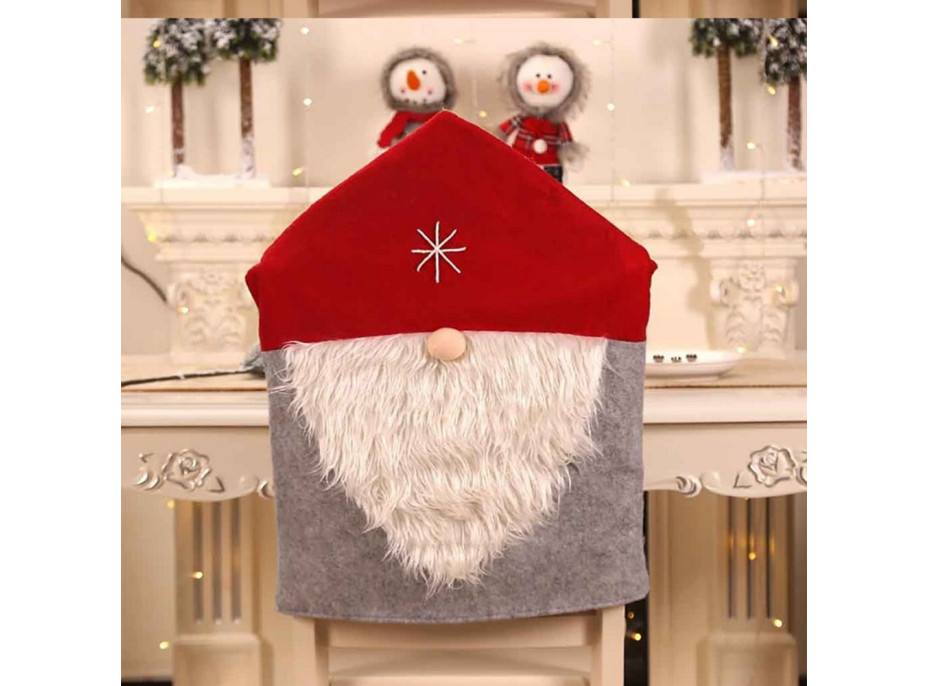 Vianočné návlek na stoličky vianočný škriatok - sada 4 kusov