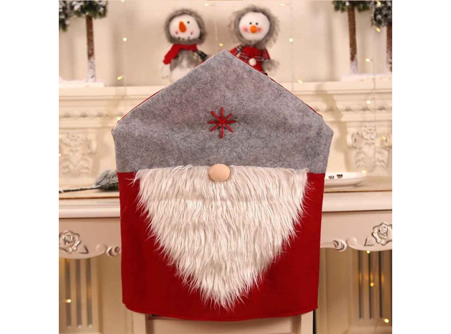 Vianočné návlek na stoličky vianočný škriatok - sada 4 kusov