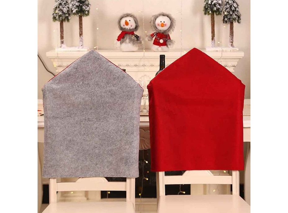 Vianočné návlek na stoličky vianočný škriatok - sada 4 kusov