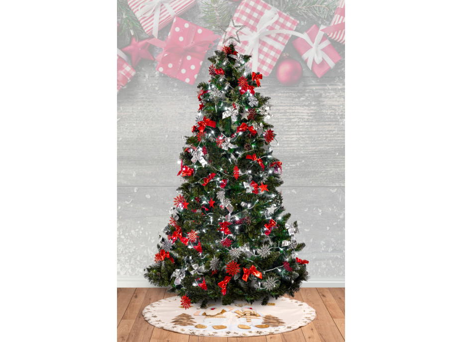 Vianočný podložka pod stromček - 100 cm - ecru biela