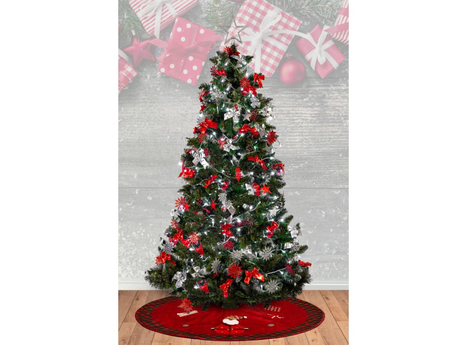 Vianočný podložka pod stromček - 120 cm - červená