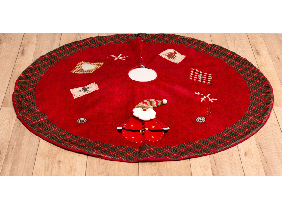 Vianočný podložka pod stromček - 120 cm - červená