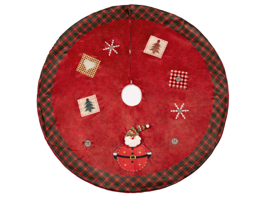Vianočný podložka pod stromček - 120 cm - červená