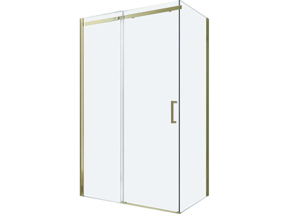Sprchovací kút OMEGA 110x100 cm - zlatý - číre sklo