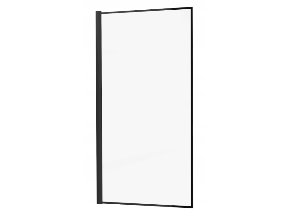 Vaňová zástena MEXEN ALEX - s kĺbom - 70x140 cm - čierna - číre sklo, 893-070-001-70-70