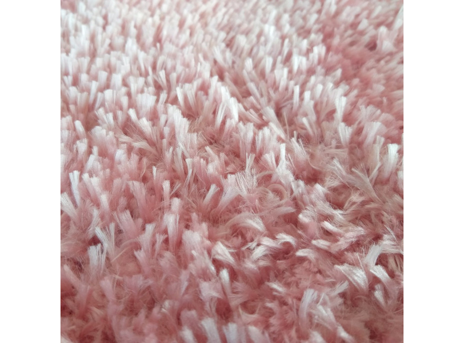 Moderný koberec SHAGGY MERRY - ružový