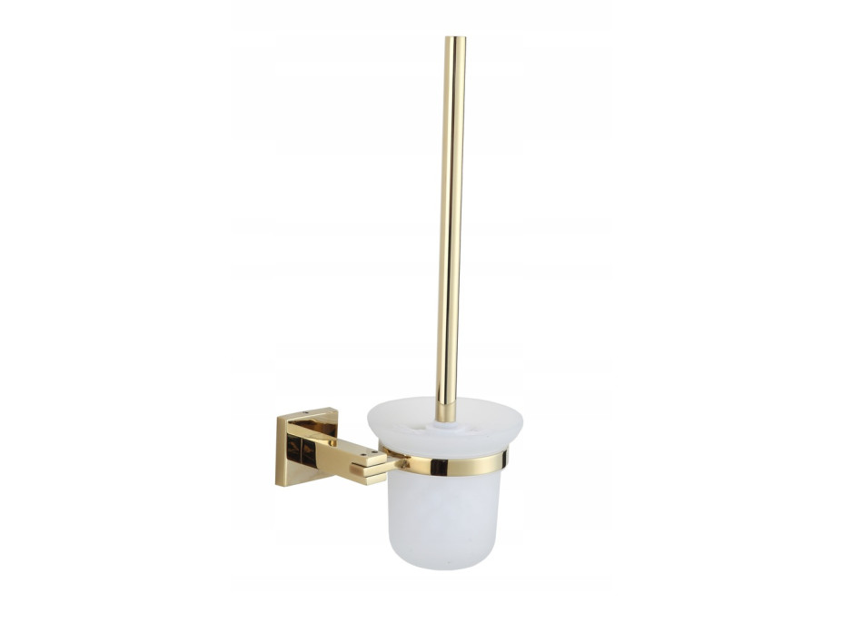 Závesná WC kefa MEXEN VANE - kov / sklo - zlatá, 7020950-50