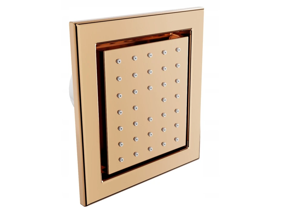 Podomietková bočná sprchová tryska MEXEN - hranatá - 12x13 cm - rose gold, 79365-60