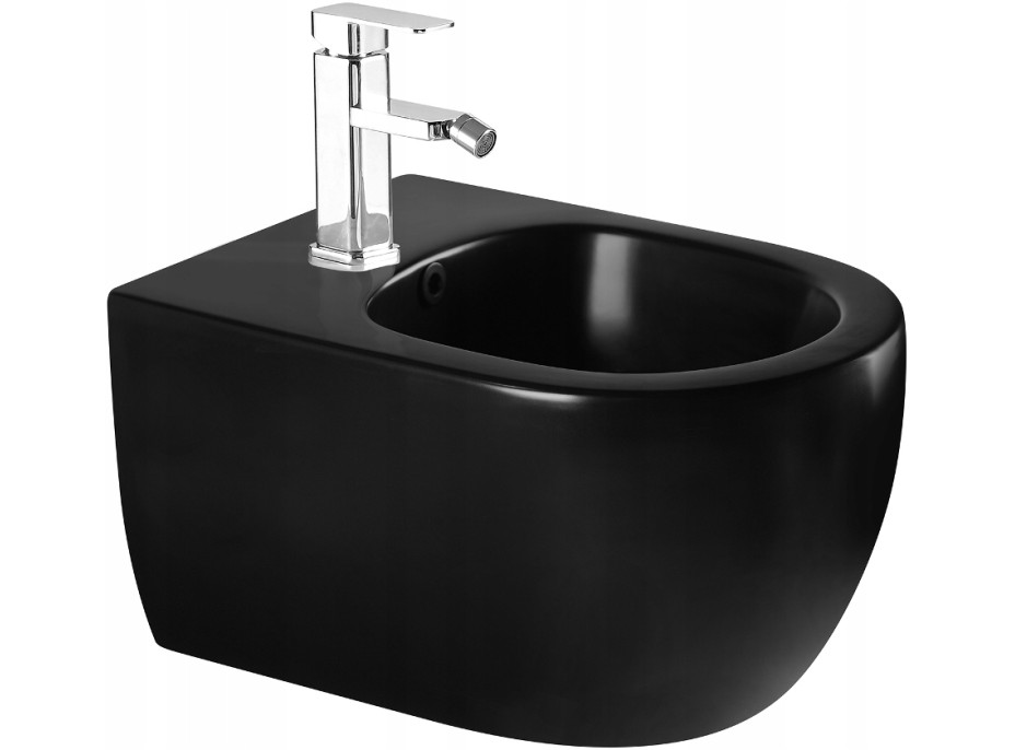 Závesný bidet MEXEN CARMEN 49 cm - čierny matný, 35884985