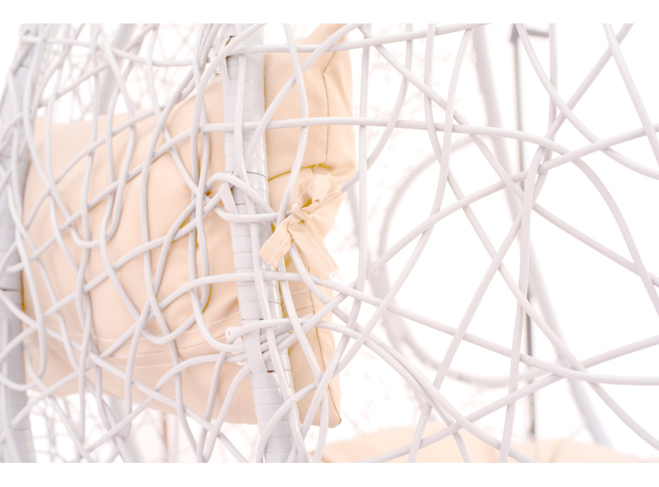 Závesné hojdacie kreslo MONTANA - biele - veľ. S