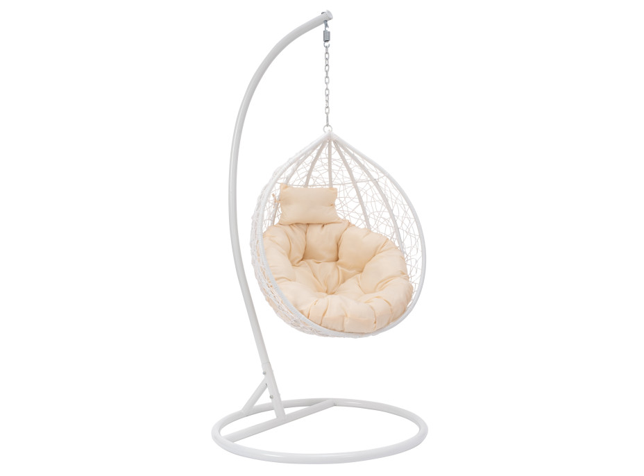 Závesné hojdacie kreslo MONTANA - biele - veľ. S