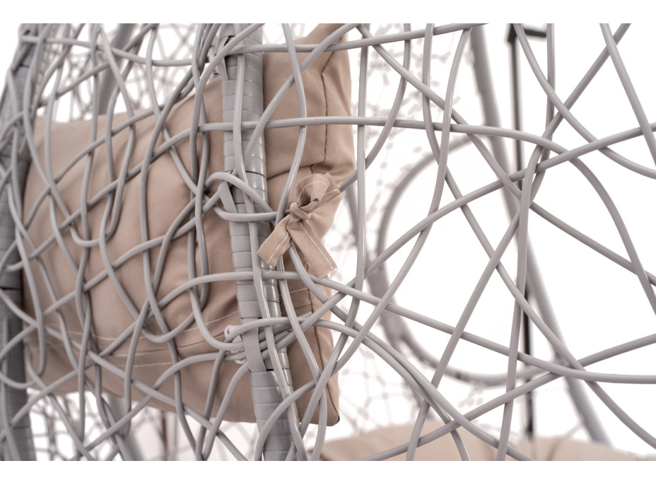 Závesné hojdacie kreslo MONTANA - šedé - vel. XXL - pre 2 osoby