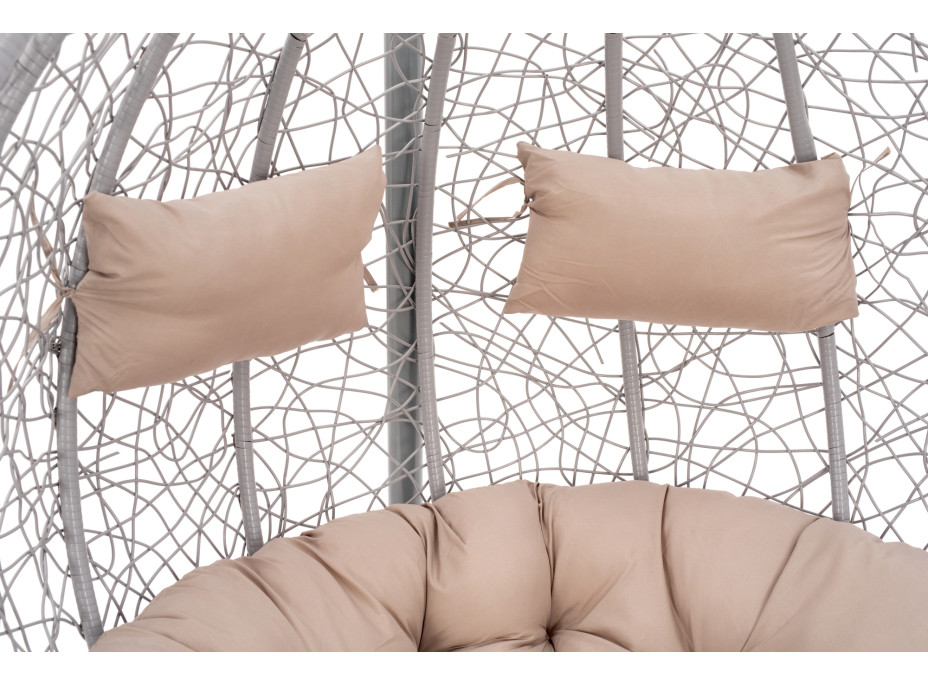 Závesné hojdacie kreslo MONTANA - šedé - vel. XXL - pre 2 osoby