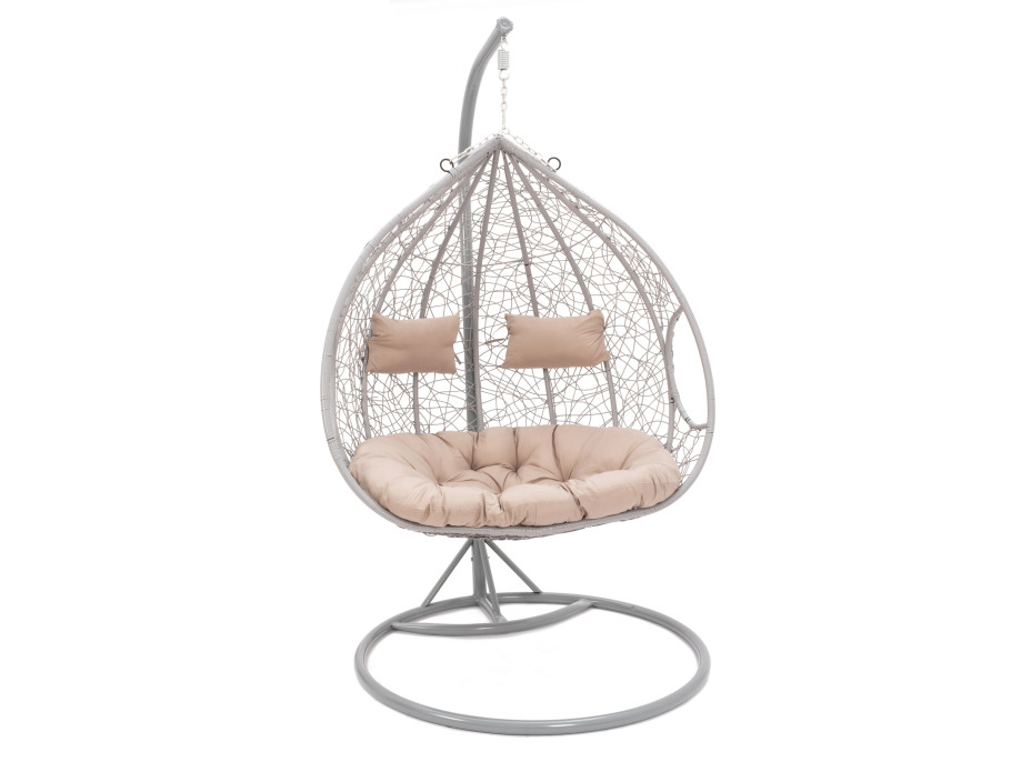 Závesné hojdacie kreslo MONTANA - šedé - vel. XXL - pre 2 osoby