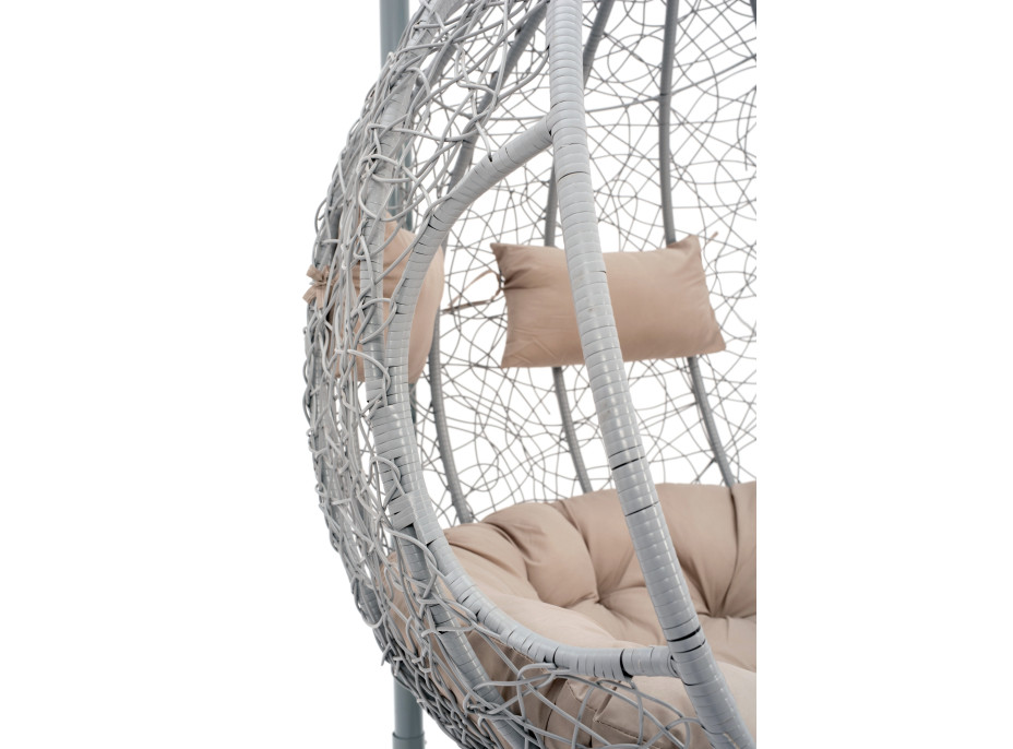 Závesné hojdacie kreslo MONTANA - šedé - vel. XXL - pre 2 osoby