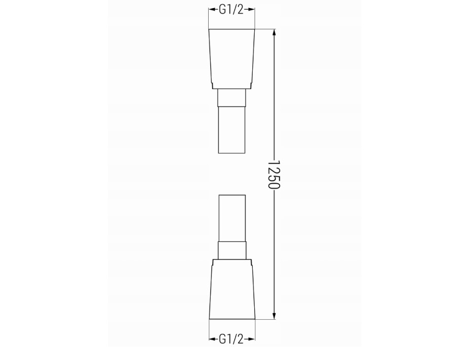 Sprchová hadica MEXEN - hladká - 125 cm - čierna matná, 79425-70