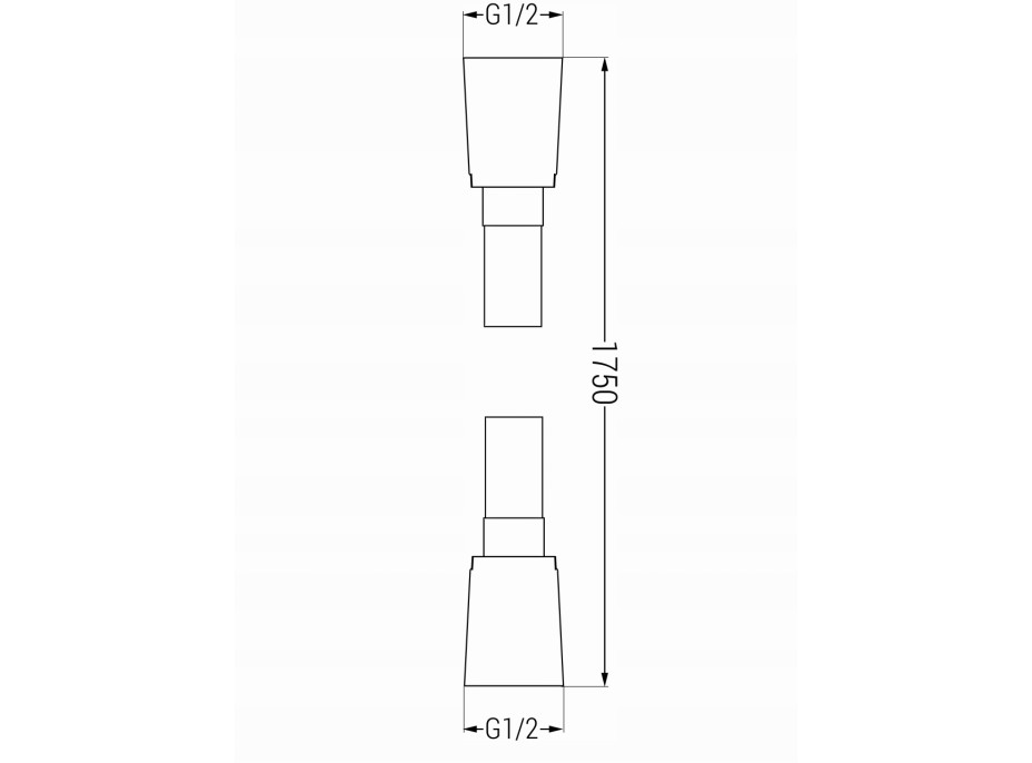 Sprchová hadica MEXEN - hladká - 175 cm - čierna matná, 79475-70