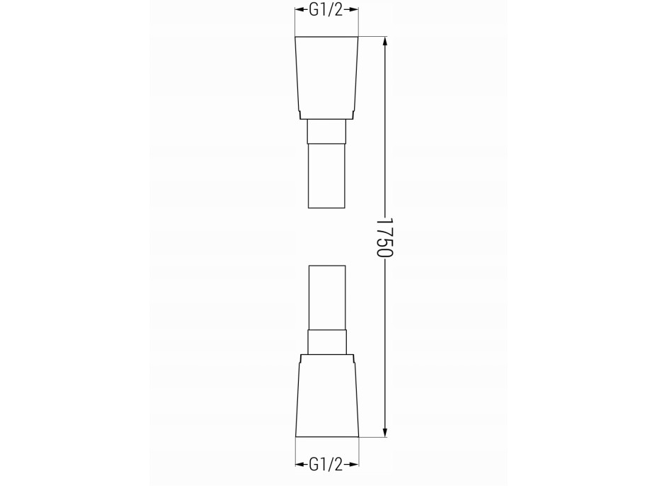 Sprchová hadica MEXEN - hladká - 175 cm - čierna matná, 79475-70