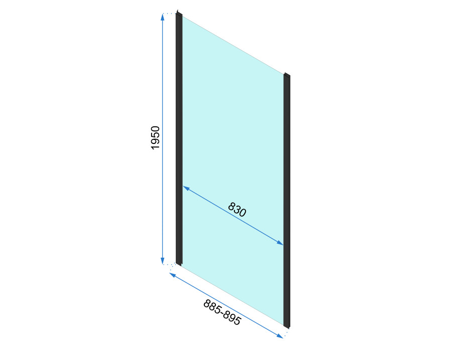 Nástenný sprchový kút RAPID slide 90x120x90 cm - čierny