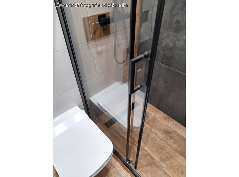 Sprchové dvere maxmax MEXEN APIA 120 cm - BLACK, 845-120-000-70-00