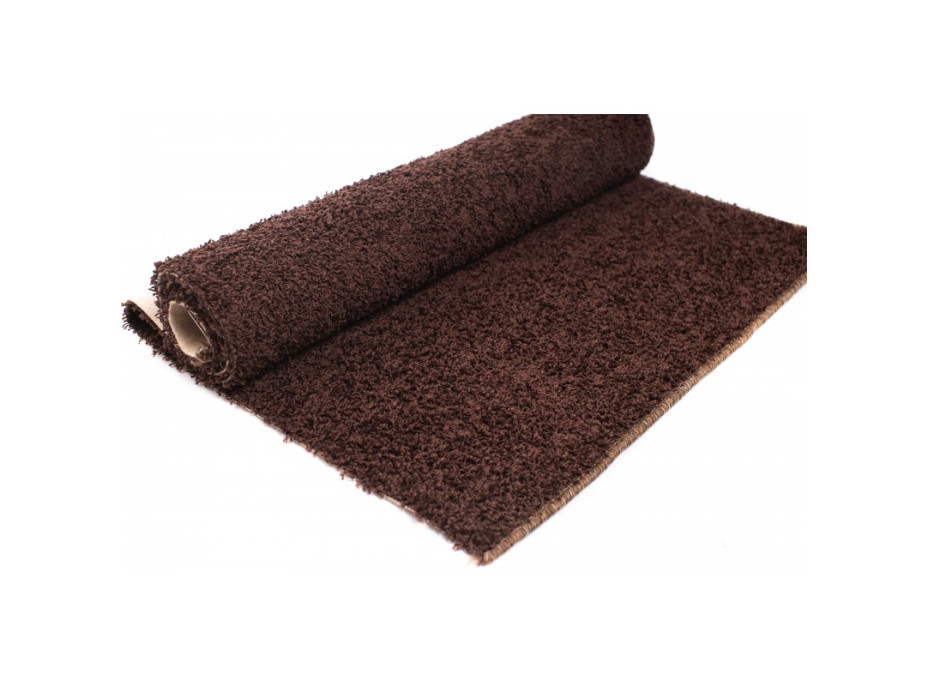 Kusový koberec SHAGGY WIKI - čokoládovo hnedý