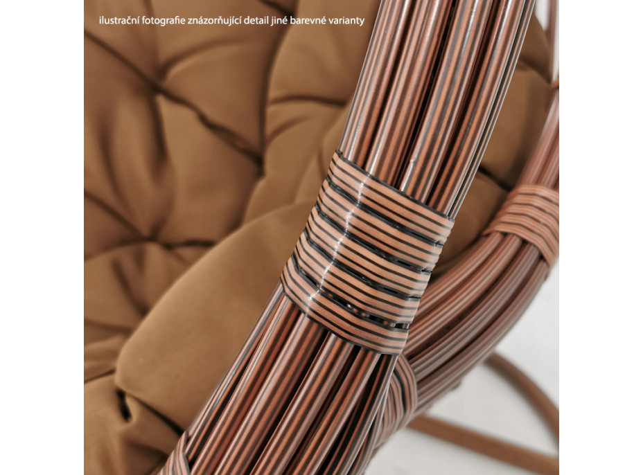 Závesné hojdacie kreslo SANTOS - sivé / čierne - XXL