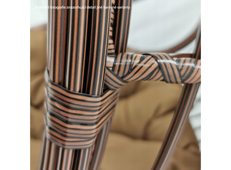 Závesné hojdacie kreslo SANTOS - sivé / čierne - XXL