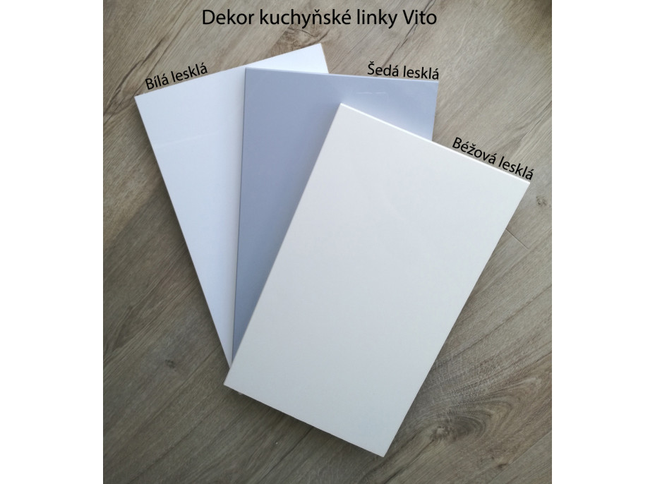 Dolná kuchynská skrinka VITO so zásuvkami - 60x82x52 cm - béžová lesklá