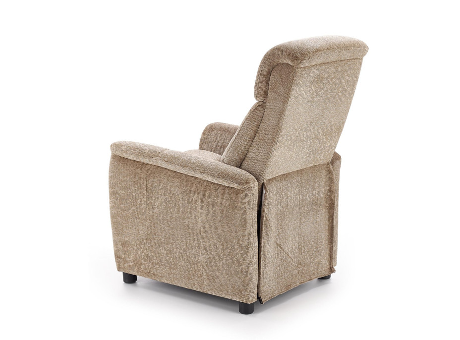 Polohovacie kreslo JURY - čalúnené - šedé