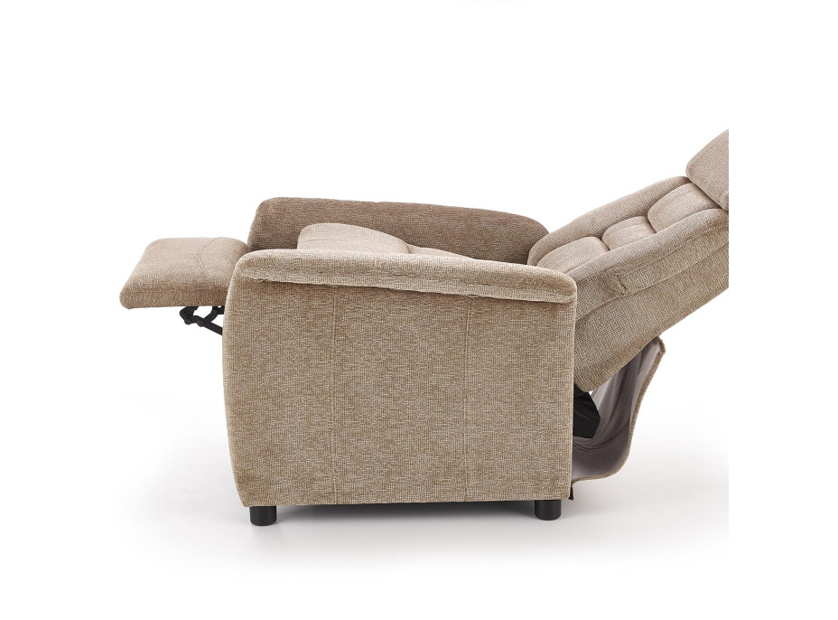 Polohovacie kreslo JURY - čalúnené - šedé