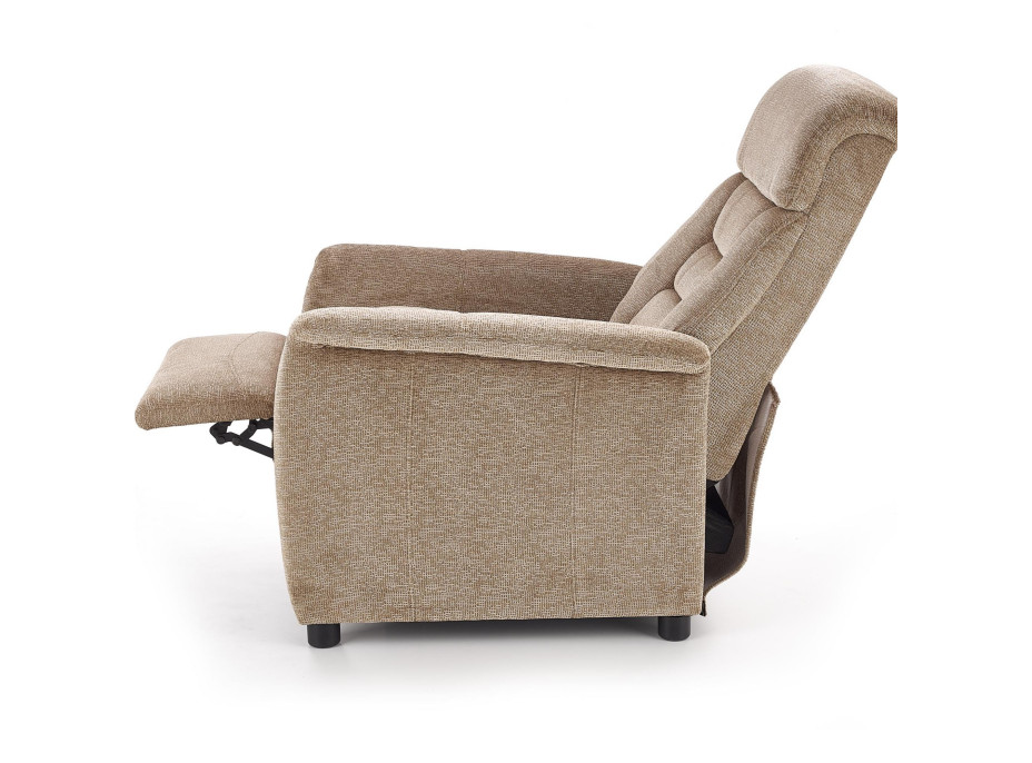 Polohovacie kreslo JURY - čalúnené - šedé