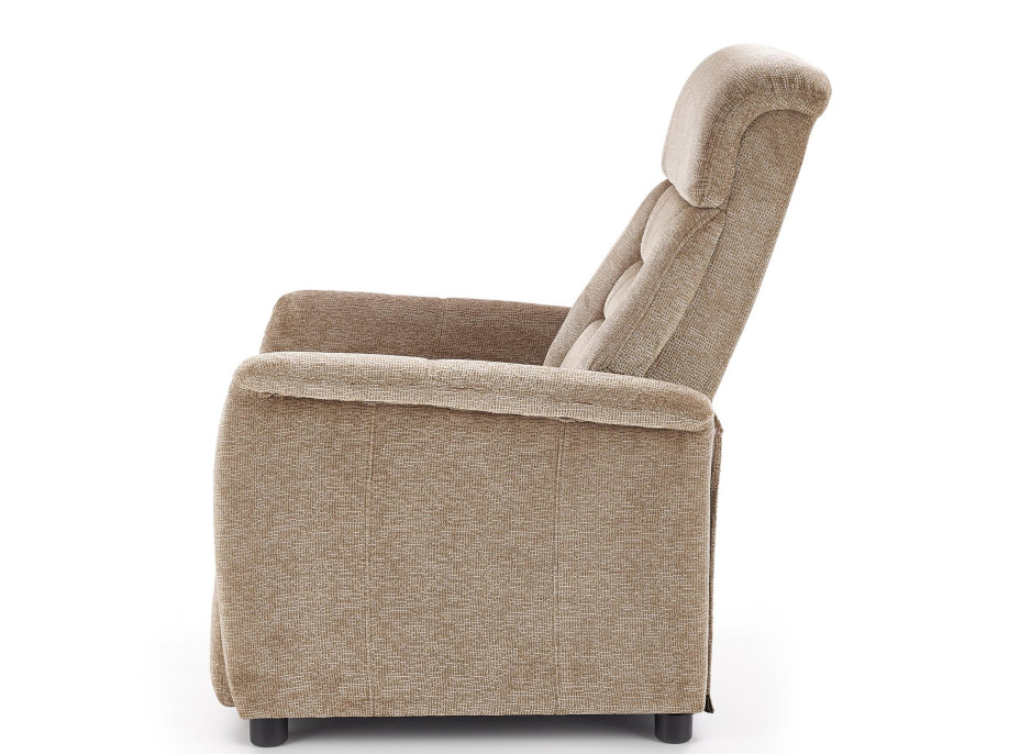 Polohovacie kreslo JURY - čalúnené - šedé