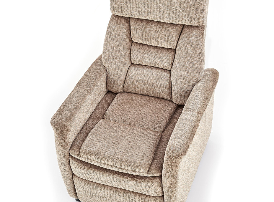 Polohovacie kreslo JURY - čalúnené - šedé