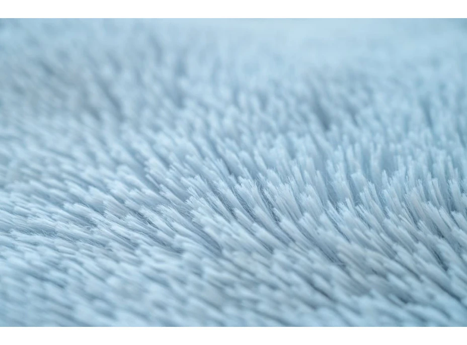 Plyšový guľatý koberec SOFT 90 cm - svetlo modrý